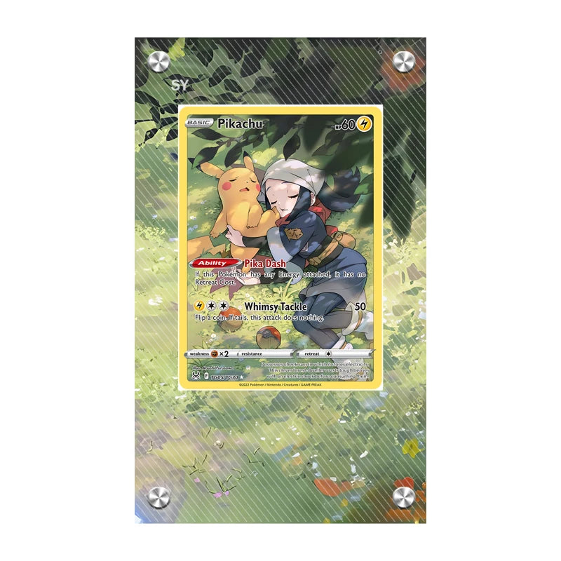 Anime Pokemon Pikachu Eevee Acrylic Extended Painting Stuck Brick Anime Game Collection Card Extended Artwork Display Case Gift