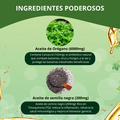 Aceite De Orégano 6000 Mg 60 capsulas 50% De Descuento