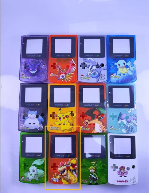 GBC game console shell DIY homemade Pokemon Pikachu Charizard Gengar Squirtle replacement shell