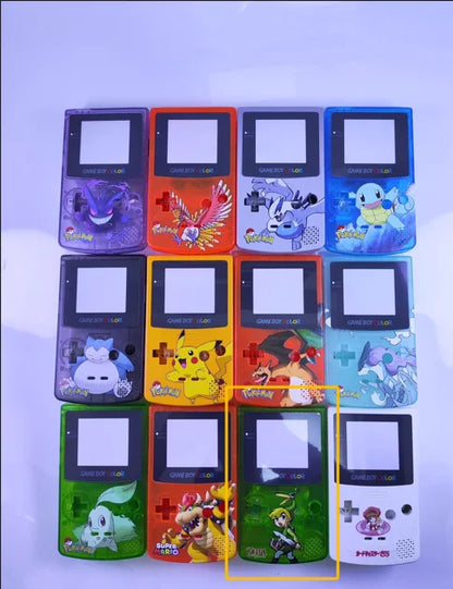 GBC game console shell DIY homemade Pokemon Pikachu Charizard Gengar Squirtle replacement shell