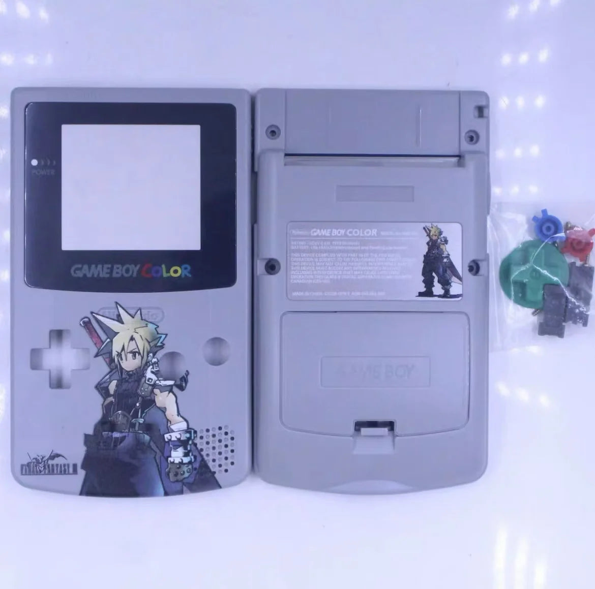 GBC game console shell DIY homemade Pokemon Pikachu Charizard Gengar Squirtle replacement shell