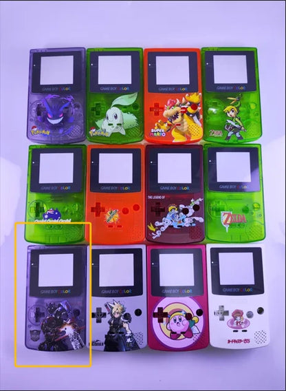 GBC game console shell DIY homemade Pokemon Pikachu Charizard Gengar Squirtle replacement shell