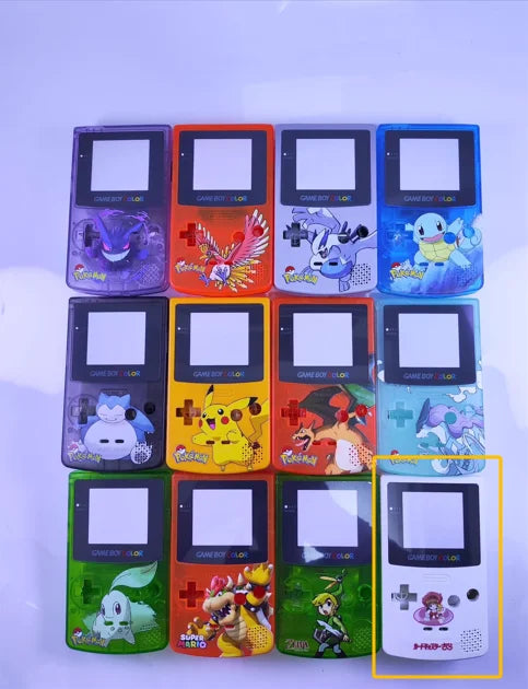 GBC game console shell DIY homemade Pokemon Pikachu Charizard Gengar Squirtle replacement shell