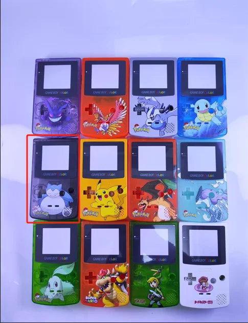 GBC game console shell DIY homemade Pokemon Pikachu Charizard Gengar Squirtle replacement shell