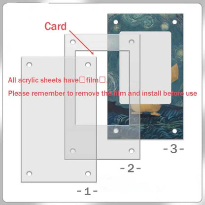 Anime Pokemon Pikachu Eevee Acrylic Extended Painting Stuck Brick Anime Game Collection Card Extended Artwork Display Case Gift