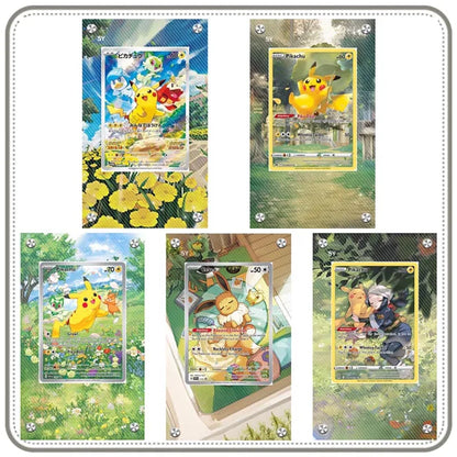 Anime Pokemon Pikachu Eevee Acrylic Extended Painting Stuck Brick Anime Game Collection Card Extended Artwork Display Case Gift