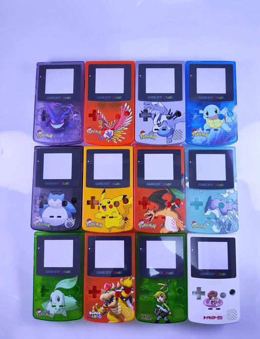 GBC game console shell DIY homemade Pokemon Pikachu Charizard Gengar Squirtle replacement shell