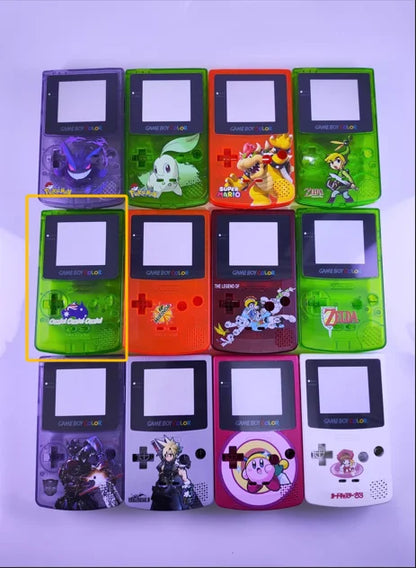 GBC game console shell DIY homemade Pokemon Pikachu Charizard Gengar Squirtle replacement shell